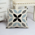 Blue Arrow Geometric Petal Linen Pillowcase by Ljojo