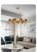 Nordic Smoke Grey/Gold Glass Pendant Light - Modern Kitchen Island Chandelier by Ljojo