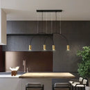 Ljojo Kitchen Island Suspension Arc Pendant Light LED Chandelier Stylish Hanging Lamp