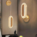 LED Crystal Wall Lamp 12W - Luxurious Ellipse Design for Corridor, Bedroom, Balcony | Ljojo