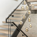 2025 Glass Ball Chandelier Spiral Light G4 Led - Modern Villa Lighting by Ljojo