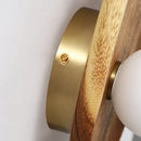 2026 Natural Wood Wall Sconce Glass Shade LED Retro Nordic Minimalist by Ljojo