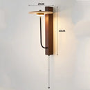 Travertine Wall Light With Pull Chain, Natural Stone LED Wall Lamp by Ljojo for Bedroom-Livingroom