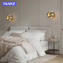 Cylindrical Marble Wall Lamp LED Luxury Natural Stone Light for Bedroom Living Room Hallway Staircase