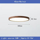LED Wood Grain Ceiling Light | Modern Circular Ultra-thin Surface Lamp for Home Decoration