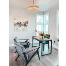 Ljojo 5-Light Brushed Brass Crystal Glass Chandelier - Contemporary Modern Pendant Light