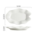 Ljojo Lotus Leaf Fish Plate Ceramic Creative Serving Dish Restaurant Tableware