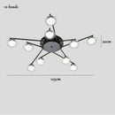 Ljojo Modern Black LED Chandelier Ceiling Light Fixture for Home Decor Living Room Dining