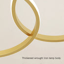 Modern LED Pendent Lamp Gold Aluminum Chandelier for Dining Room by Ljojo