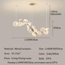 Ljojo Luxury Art Ceramics LED Chandeliers for Modern Decor