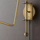 Copper Wall Light Gold Black With Plug Adapter for Foyer Bedroom Study - Ljojo
