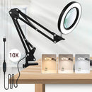 Ljojo Magnifier LED Desk Lamp with USB for PC Monitor Study Reading Game Eye-Care