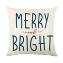 Christmas Decor Pillow Cover 18x18 in Linen Throw - Ljojo Home Decor
