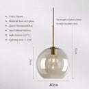 Ljojo Loft Glass Pendant Light for Kitchen Restaurant - Modern Nordic Industrial Decor