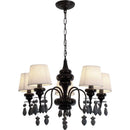 American Retro Candle Chandelier Nordic Ceramic Led Pendant Lights Living Room Fabric Lighting by Ljojo