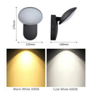Ljojo 12W Outdoor Wall Lamp - Motion Sensor LED Aluminum Sconce, Waterproof IP65
