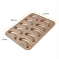 Ljojo 10-Hole Carbon Cake Baking Pan Non-Stick Muffin Mold Bakeware Tools