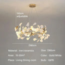 Luxury Ginkgo Leaf Chandelier Pendant Lamp for Living Room by Ljojo
