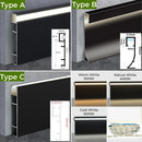 Ljojo 5cm LED Aluminium Profile Baseboard for Linear Lamp Wall Skirting Channel