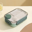 Ljojo 3-Compartment Bento Lunch Box with Fork and Spoon