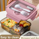 Ljojo Lunch Box Set: Leakproof, Microwave Safe, Divided, for Office Workers, Picnic, Camping