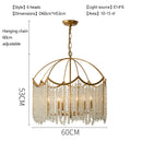 French Crystal Chandelier Retro Designer Art Ljojo Pendant Light for Bedroom Living Dining Room