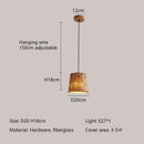Wabi-Sabi Style Imitation Wood Grain Pendant Lights Vintage Retro Chandelier by Ljojo