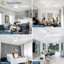 Modern Mute DC Motor 3-Color Dimmable Ceiling Lamps 6-Speed LED Chandelier for Living Room by Ljojo