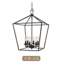 Nordic Designer Dining Room Black Chandelier | Creative Industrial Style Rectangular Lamp by Ljojo