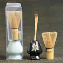 Ljojo Matcha Tea Set Bamboo Whisk Scoop Ceramics Bowl Handmade Ceremony Tool