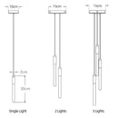 Ljojo Luxurious Gold Pendant Lamp - Modern Strip Chandelier for Dining and Bedroom