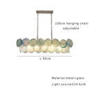 Murano Glass Chandelier: Blue Green Pink Glossy Ceiling Light for Girls Room by Ljojo