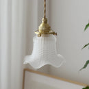 Ljojo Modern 4w LED Glass Copper Hanging Lamp White Pendant Light Fixtures