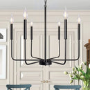 Ljojo Retro Minimalist Black Gold LED Chandelier Pendant Light Modern Stylish Home Decor