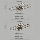 Ljojo LED Chandelier for Living Room Nordic Ceiling Light Modern Square Fixture