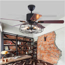 Nordic Vintage Style LED Ceiling Fan Lamps Quiet Motor Pendant Fans - Ljojo