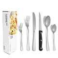 Ljojo 1010 Stainless Steel Tableware Set with Steak Knife and Dessert Spoon