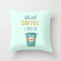 Ljojo Mint Green Geometric Animal Print Pillowcase for Home and Office Decor