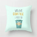 Ljojo Mint Green Geometric Animal Print Pillowcase for Home and Office Decor