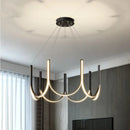 Ljojo Modern U Shape Ceiling Led Chandeliers for Living Room Luxury Home Decor Fixture