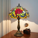 Ljojo 12“ Stained Glass Table Lamp - Bedroom, Living Room, Office Decor