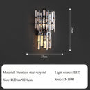 Ljojo Light Luxury Crystal Wall Lamp for Living Room, Bedroom, Study, and Hallway