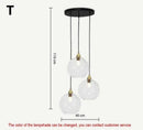 Ljojo Modern Glass Chandelier Nordic Lustre Led Pendant Light Glass Hanging Lamp