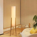 Ljojo LED Floor Lamp, Zen Nordic Retro New Chinese Style Black Walnut Décor