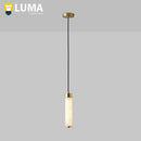 Natural Marble LED Pendant Light Solid Copper Gold Chandelier by Ljojo for Kitchen Island, Livingroom