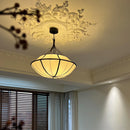 French Medieval Retro Drum Shape Pendant Lights Fabric Chandeliers by Ljojo - Elegant Living Room Lighting