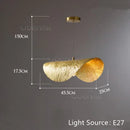 Ljojo Lotus Leaf Chandelier: Zen Tea Table Retro Creative Lighting for Kitchen Staircase Bar