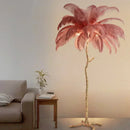 Modern Ostrich Feather Gold LED Floor Lamp by Ljojo - Luxe Living Room & Bedroom Lighting