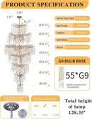 Large Crystal Ceiling Chandelier for Living Room - Glamorous Loft Lighting by Ljojo