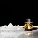 Ljojo 3D Mountain Whiskey Glass Set in Wooden Gift Box